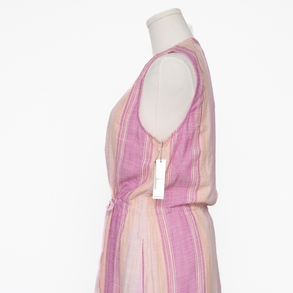 Liverpool. Sleeveless Tiered Maxi Dress with Adjustable Waist. - Picture 9 of 15